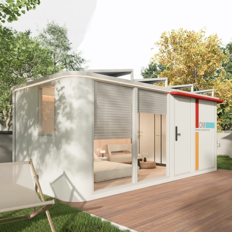 Casa prefabricada con patio